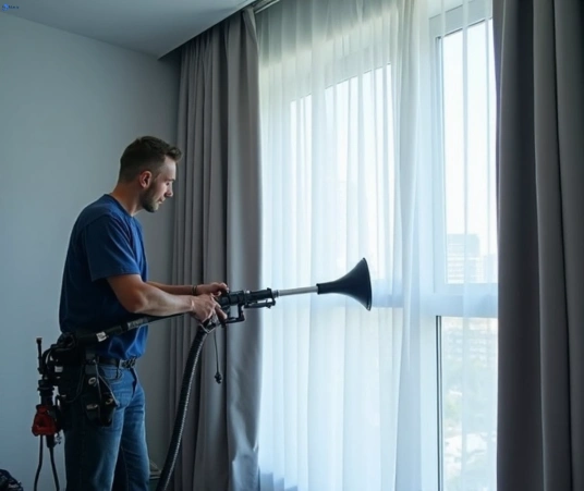 Professional curtain steam cleaning process equipment Matty Curtain Cleaning marrickville-metro-nsw