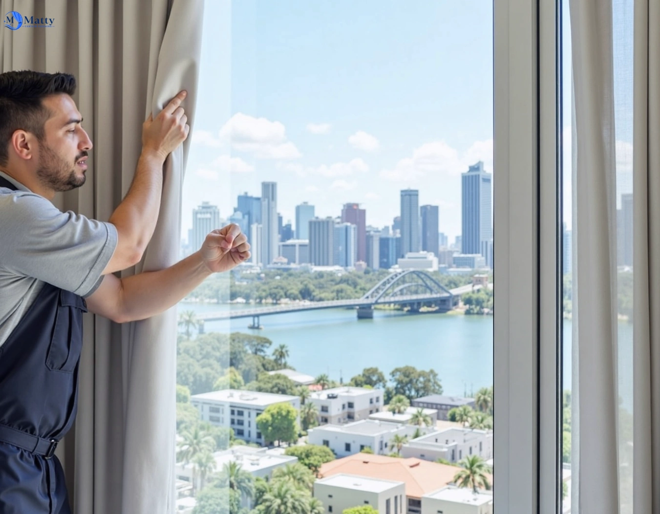Professional curtain steam cleaning service marrickville-metro-nsw QLD by Matty Curtain Cleaning