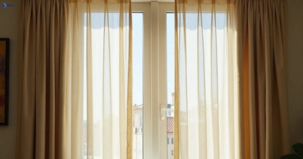 Dusty and dull curtains in marrickville-metro-nsw before steam cleaning